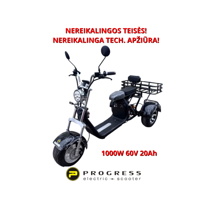 Elektrinis triratis CityCoco 1000W 60V 20Ah HSHT002J