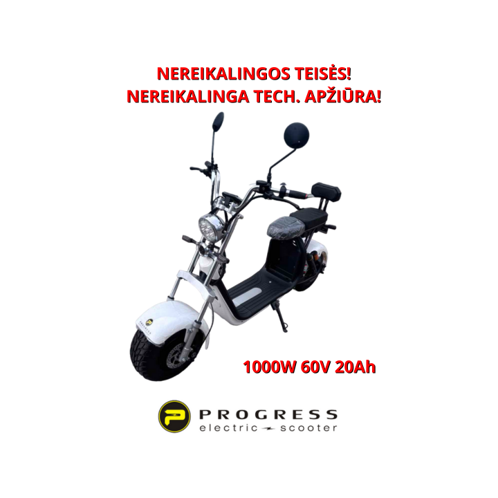 Elektrinis paspirtukas Citycoco 1000W 60V 20ah HSHT009W