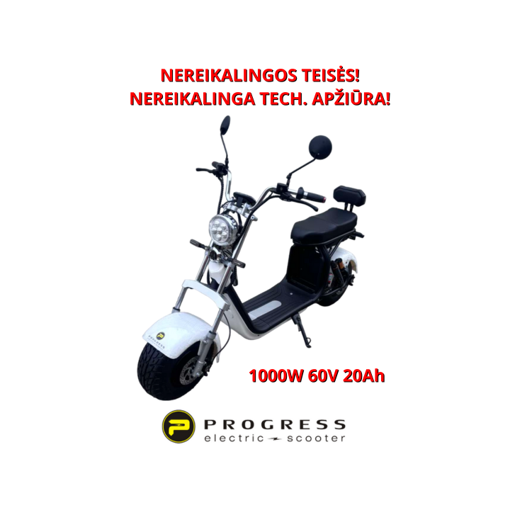 Elektrinis paspirtukas Citycoco 1000W 60V 20ah HSHT013W