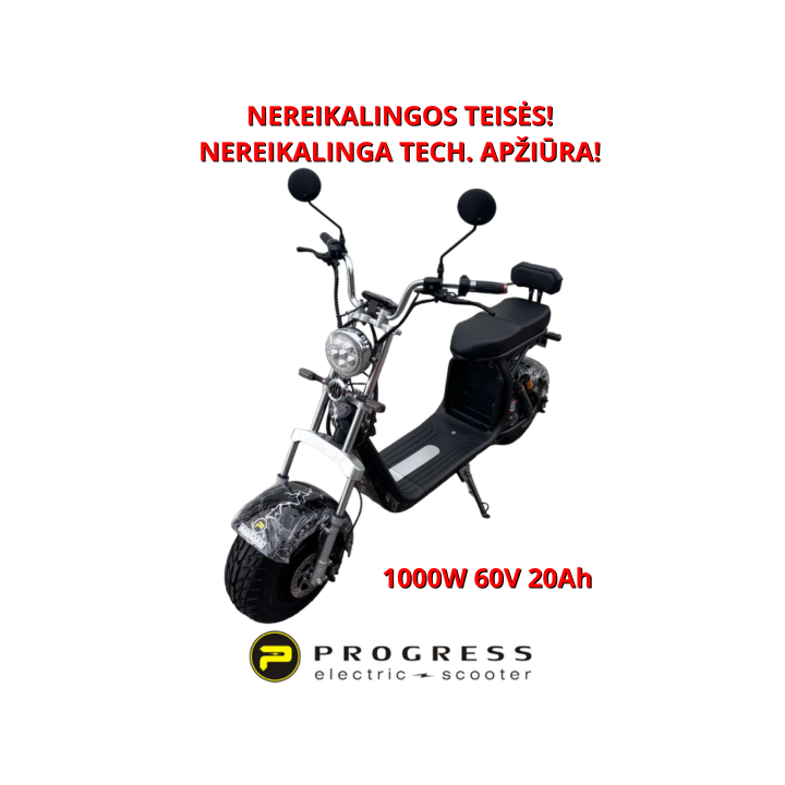 Elektrinis paspirtukas Citycoco 1000W 60V 20ah HSHT013JZ