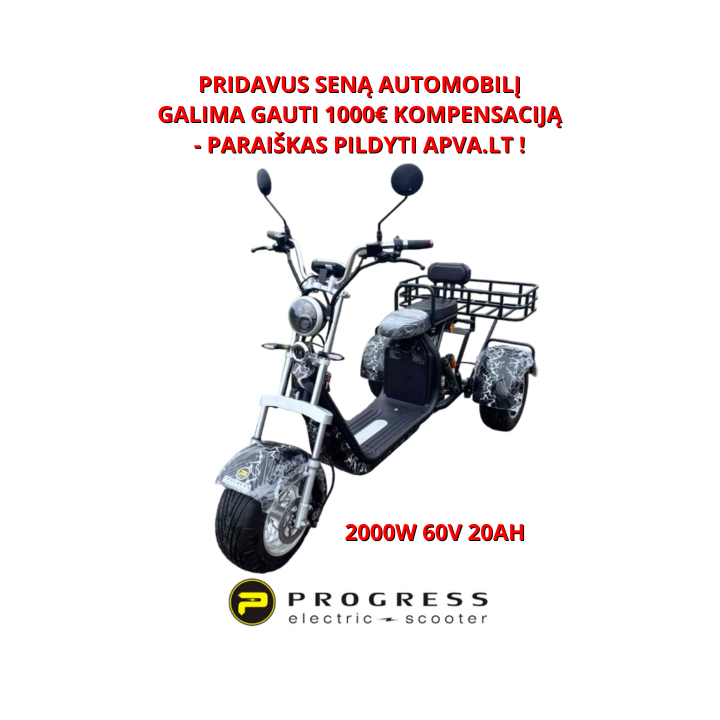 Elektrinis triratis CityCoco 2000W 60V 20Ah HSHT002000WJZ