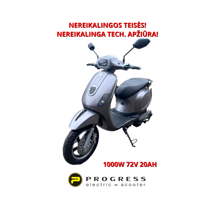 Elektrinis motoroleris Progress 1000W 72V 20Ah BN009P