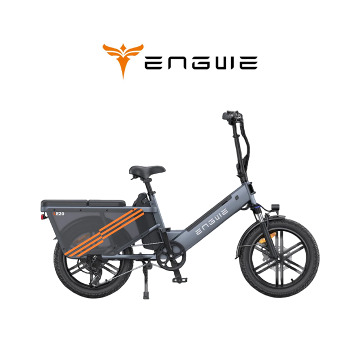 Elektrinis dviratis ENGWE LE20 250W 48V 2 BATERIJOS 19.2Ah+19.2Ah Pilka
