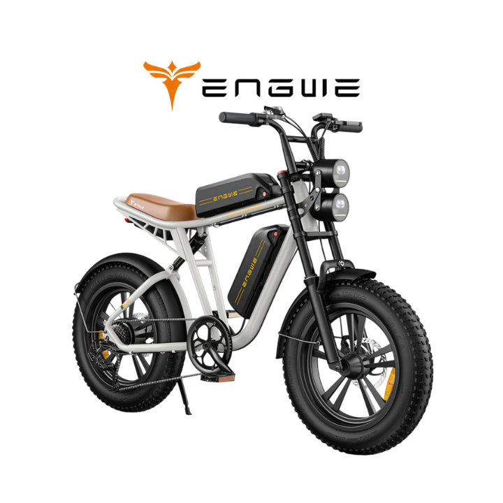 Elektrinis dviratis ENGWE M20 750W 48V 2 baterijos 13Ah+13Ah Baltas
