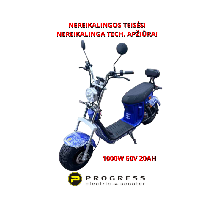 Elektrinis paspirtukas Citycoco 1000W 60V 20ah CK55502227M